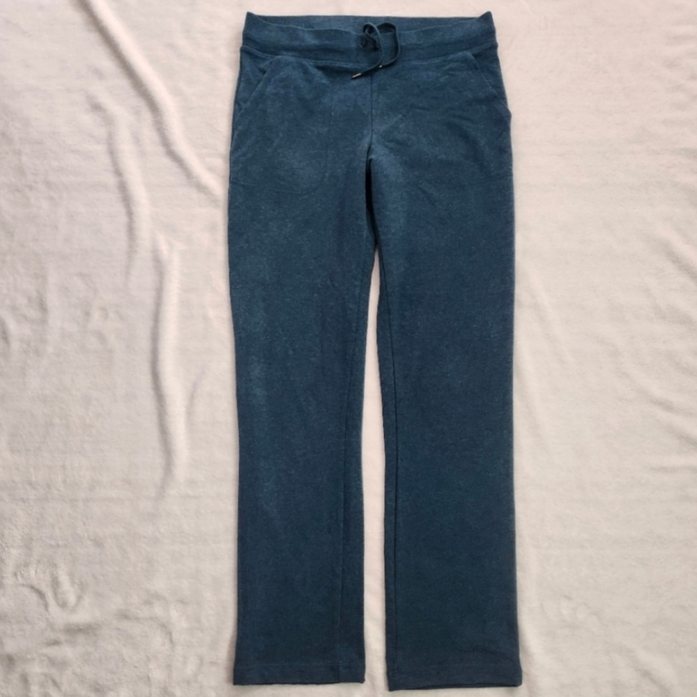 L.L.BEAN Women's Heathered Dark Teal Ultrasoft Straight Leg Lounge Sweatpants XS
